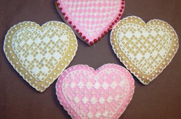 Lacy Heart Sugar Cookies