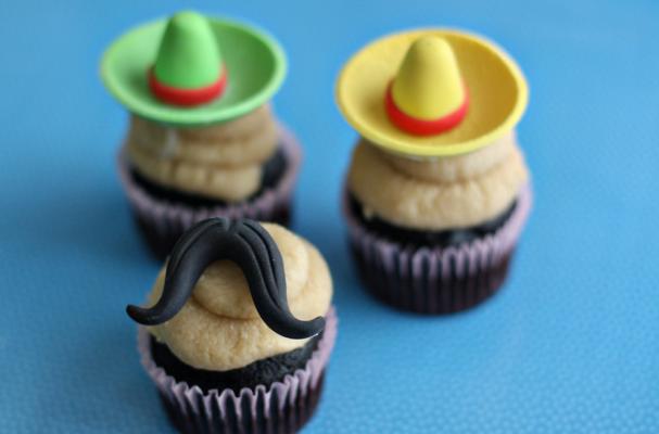 Mustache and Sombrero Fondant Toppers
