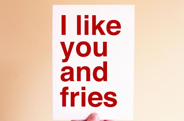 I Like You and Fries Card