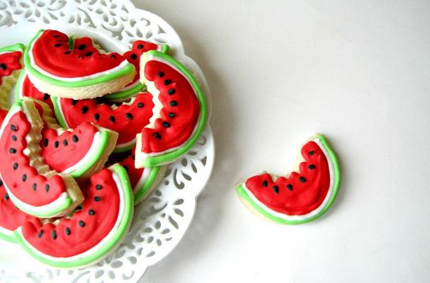 Watermelon Slices Sugar Cookies 