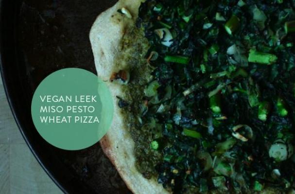 Vegan Leek Pesto Pizza