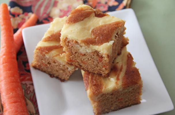 Mango Carrot Cake Swirl Bars