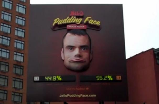 jell-o pudding face interactive billboard