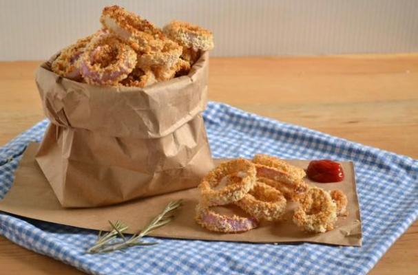 Baked Rosemary Red Onion Rings