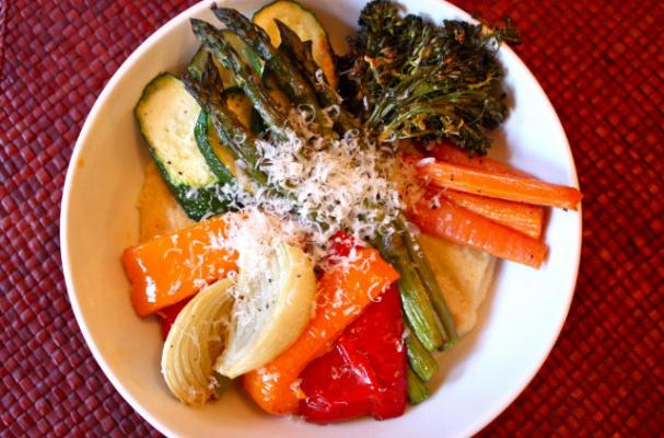 Around the World: Mediterranean Polenta with Roasted Vegetables