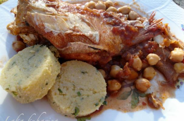 Fish with polenta