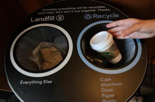 Starbucks Recycles Coffee 