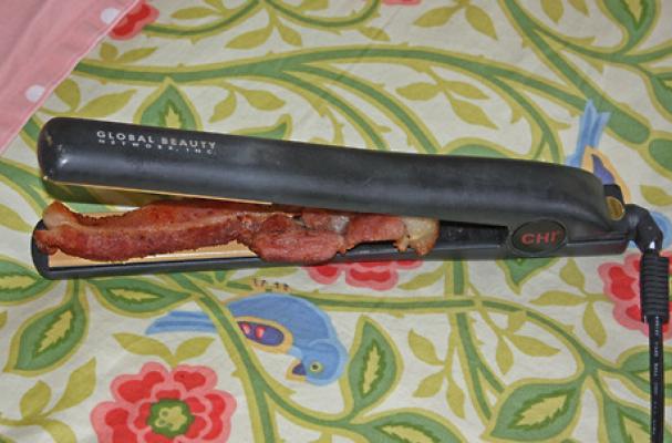 Cook Bacon with Your Hair Straightener