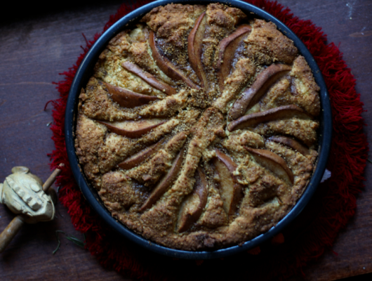 Gluten Free Winter Spiced Pear Cake