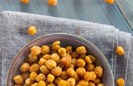Sweet and Spicy Roasted Chickpeas