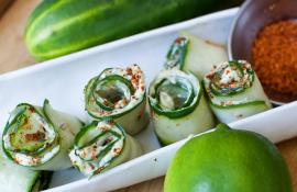 Cucumber Avocado Chili Lime Roll
