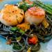 Squid Ink Pasta with Scallops