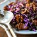 red cabbage salad with walnuts