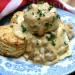 Homemade Cheddar Biscuits with Spicy Sausage Gravy