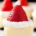 Santa Hat Cheesecake Bites 