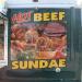 hot beef sundae sign