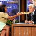 Michelle Obama Tries to Get Jay Leno to Eat his Veggies
