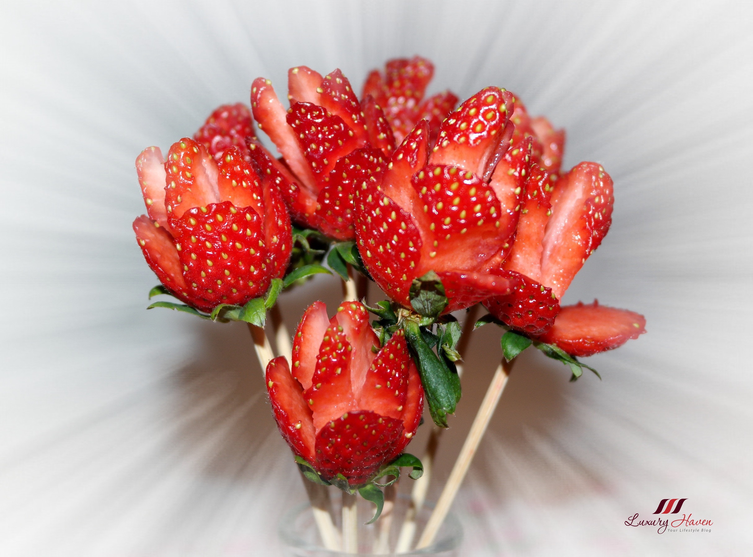 Valentine day store strawberries